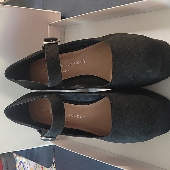 Chinese Laundry Black Platform Maryjane Pollyanne Shoes with Chunky Heel - Picture 2 of 5